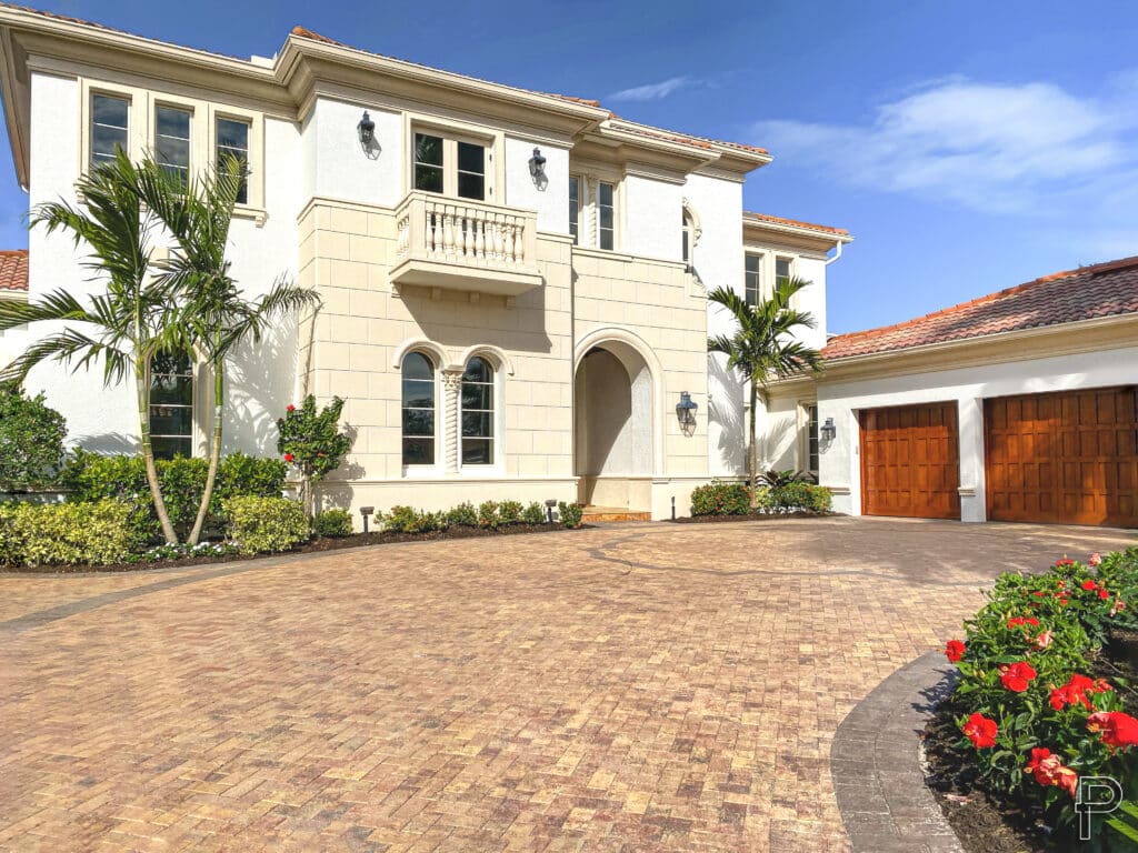 pure hardscapes work on a naples home - paver sealing