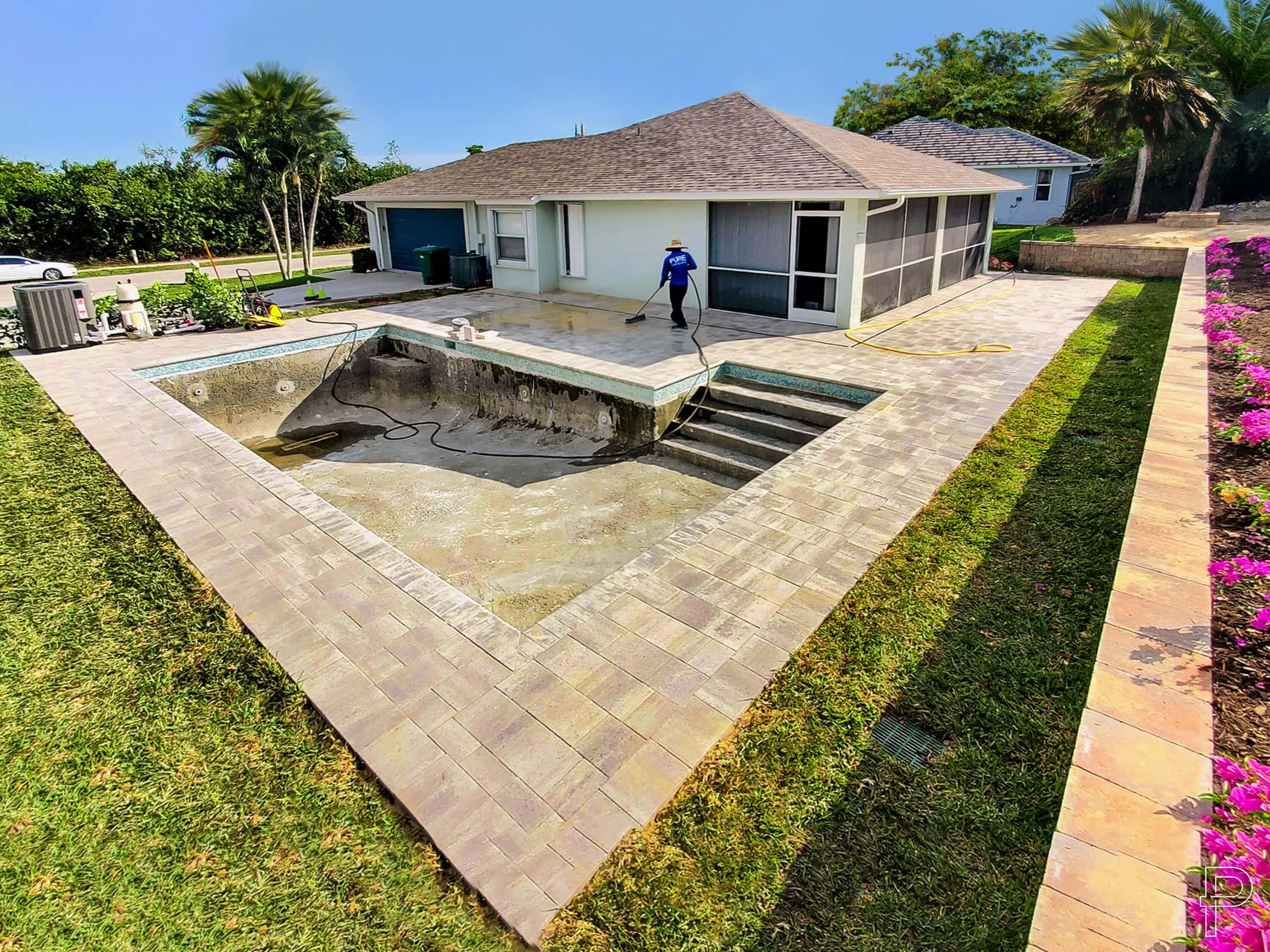 pure hardscapes doing pool pavers in florida